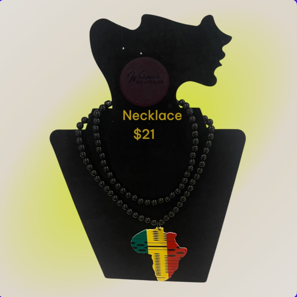 Necklace African Map