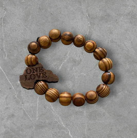 Bracelet One Love  – Wooden Beads